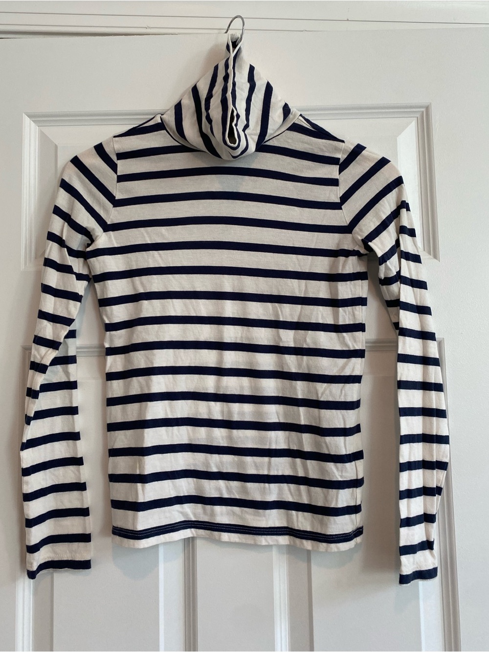 Crewcuts Navy & White Striped Turtleneck, Sz 12